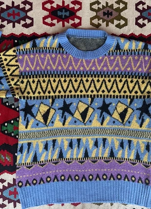 Vintage crazy pattern knit, marca: Vintage Dressing, estado: Muito bom, tamanho: M / 38 / 10, €20.00, €21.70 inclui Proteção do Comprador