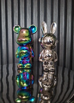 Super leuke meerkleurig Beer ornament en zilveren spaarpot, merk: CHIC, staat: Nieuw zonder prijskaartje, € 14,00, € 15,40 inclusief Kopersbescherming Pro