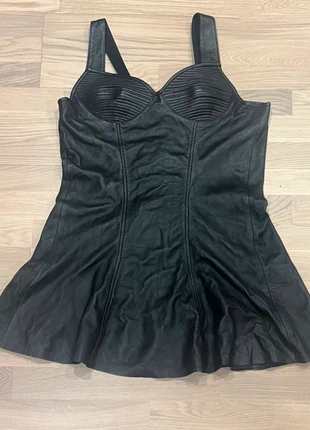 Vintage Custom Leather Lace Up Dress, brand: Vintage Dressing, condition: Good, size: XL / UK 20-22, £55.00, £58.45 includes Buyer Protection