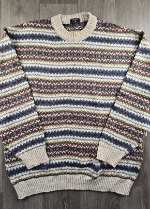 Pull vintage jacquard homme | Motifs nordiques | Style rétro 90s, brand: Vintage Dressing, condition: Very good, size: XL, €29.90, €32.10 includes Buyer Protection Pro