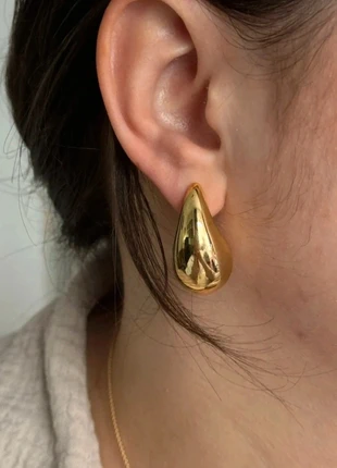 Grandes boucles d'oreilles goutte d'eau en acier inoxydable, marque: Fashion Jewelry, état: Neuf sans étiquette, 4,00 €, 4,90 € Protection acheteurs incluse