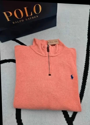 Pull 1/4 zip half zip camionneur Ralph Lauren brodé Taille XL corail orange Homme Men PULL198, brand: Ralph Lauren, condition: Very good, size: XL, €54.99, €58.44 includes Buyer Protection Pro