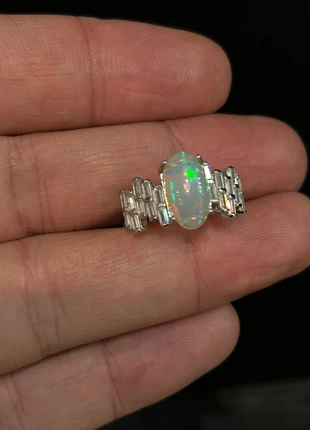 Opal Silver Ring, marca: opale, estado: Nuevo con etiquetas, tamaño: Ajustable, 150,00 €, 158,20 € Protección al comprador incluida