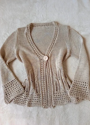 🚨 Baisse de PRIX 🚨Gilet cardigan Vintage Y2K ajouré manches 3/4, marque: Top Vintage, état: Très bon état, taille: S / 36 / 8, 26,00 €, 28,00 € Protection acheteurs (Pro) incluse