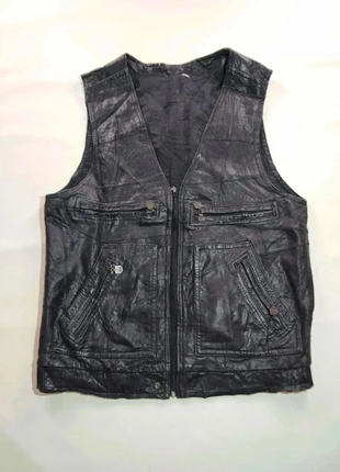 Veste en cuir sans manche vintage noir Taille XL, brand: Vintage Dressing, condition: Good, size: XL, €18.00, €19.60 includes Buyer Protection Pro