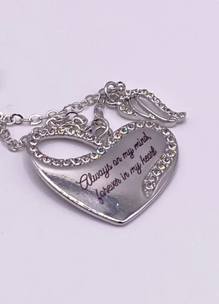 Collar de acero con colgante de corazón con circonitas y frase “Always on my mind”, marque: Bobidibu, état: Neuf sans étiquette, 4,00 €, 4,90 € Protection acheteurs incluse