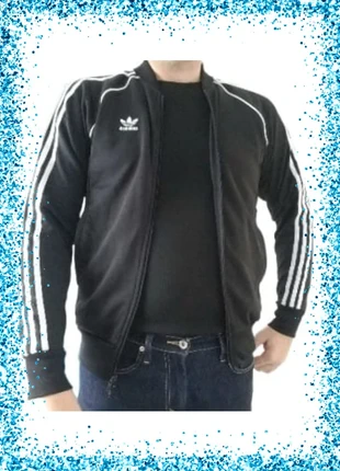 Haut de Survêtement Adidas Primeblue Noir avec Bandes Blanches Logo Brodé Taille M, brand: adidas, condition: Very good, size: M, €28.00, €30.10 includes Buyer Protection