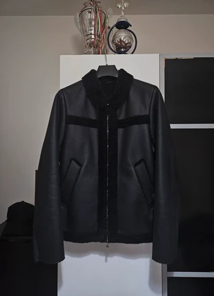 Giacca Montone/Shearling Nera Daniele Alessandrini, brand: Daniele Alessandrini, condizioni: Ottime, taglia: M, €30.00, €32.20 include la Protezione acquisti