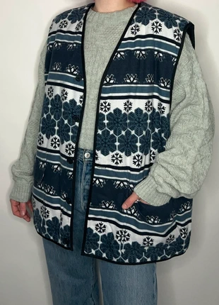 Deadstock 1990s blue fleece nordic ski indie hippie goblin fisherman streetwear grunge forest gilet, merk: Vintage, staat: Heel goed, maat: XL, € 12,50, € 13,83 inclusief Kopersbescherming Pro