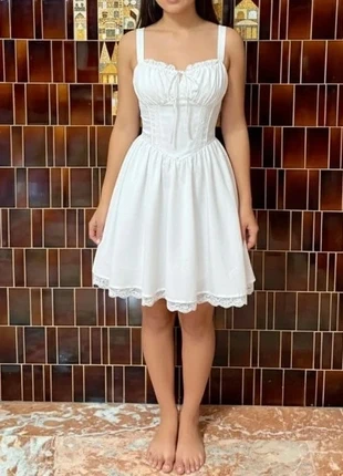 Robe courte blanche à corset Taille S, brand: ZOE SHOP, condition: Very good, size: S / 36 / 8, €59.90, €63.60 includes Buyer Protection Pro