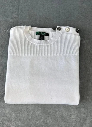 Pull Ralph Lauren uni blanc S femme, marca: Ralph Lauren, estado: Bom, tamanho: S / 36 / 8, €7.90, €9.00 inclui Proteção do Comprador