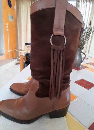 Bottes cavalières cuir et daim Taille 37, brand: Western, condition: Very good, size: 37, €30.00, €32.20 includes Buyer Protection