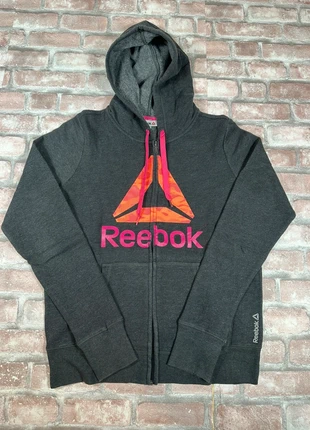 Veste sweat à capuche zip Reebok Sportwear gris femme full zip, merk: Reebok, staat: Heel goed, maat: M / 38 / 10, € 17,00, € 18,55 inclusief Kopersbescherming Pro