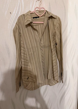Chemise Chevignon 👔 rayée beige/marron – Taille L – style vintage & casual chic, brand: Chevignon, condizioni: Ottime, taglia: L, €25.00, €26.95 include la Protezione acquisti