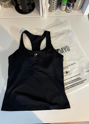 Débardeur de sport avec brassière, intégré noir, brand: Gymshark, condition: New with tags, size: L / 40 / 12, €28.00, €30.10 includes Buyer Protection