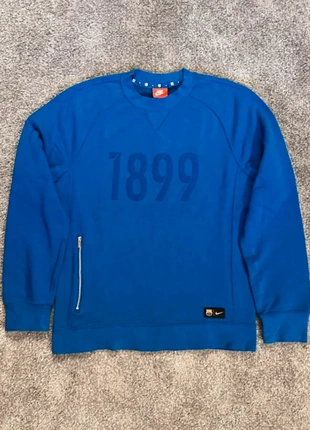 Blauwe Nike 1899 sweater met Barcelona-details, maat S, merk: Nike, staat: Heel goed, maat: S, € 14,00, € 15,40 inclusief Kopersbescherming
