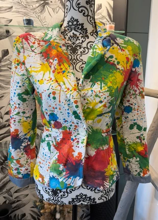 Veste color splash – Made in Italy – Taille L – Avec épaulettes, marca: Made In Italy, estado: Muito bom, tamanho: L / 40 / 12, €15.00, €16.45 inclui Proteção do Comprador