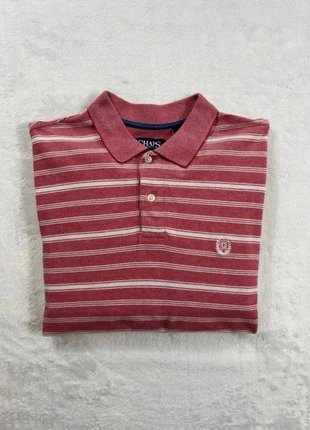 Polo manches courtes à rayures vintage Chaps - Taille L Homme - Rouge & Blanc, brand: CHAPS, condition: Very good, size: L, €5.00, €5.95 includes Buyer Protection