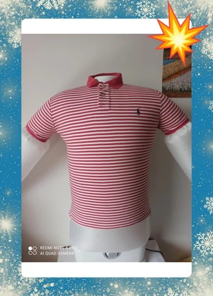 Polo Ralph Lauren à rayures Blanc Rouge, brand: Ralph Lauren, condition: Satisfactory, size: M, €5.90, €6.90 includes Buyer Protection