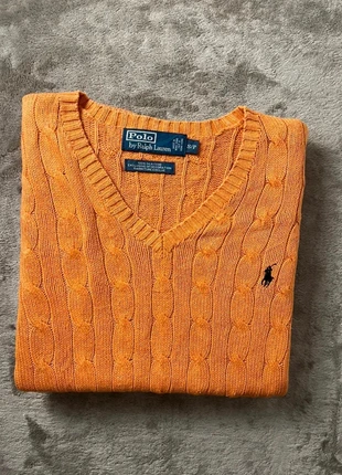 Pull torsadé Polo Ralph Lauren authentique Taille S col V Orange, marque: Ralph Lauren, état: Très bon état, taille: S / 36 / 8, 41,50 €, 44,28 € Protection acheteurs incluse