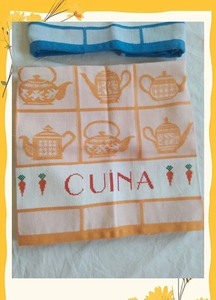 🍁Lot de 2 torchons de cuisine en coton brodés /2 Paños de cocina de algodón bordados, marque: Vintage Boutique, état: Neuf sans étiquette, 14,99 €, 16,44 € Protection acheteurs incluse