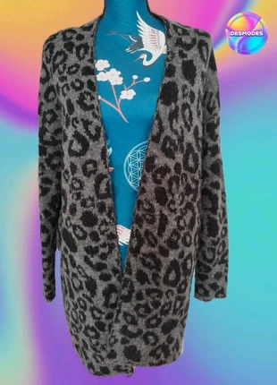 Gilet léopard gris laine et mohair - Le drop sauvage, marke: Design by KappAhl, zustand: Sehr gut, größe: S / 36 / 8, 15,00 €, 16,45 € beinhaltet Vinted-Käuferschutz Pro