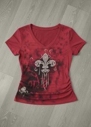 Red Y2K top Size 10, brand: teshad, condition: Very good, size: S / UK 8-10, £19.00, £20.65 includes Buyer Protection