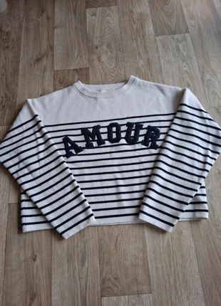 pull femme en laine marinière blanche rayures noires inscription "amour" marque Lili et Lala, marque: Lili & Lala, état: Neuf sans étiquette, taille: Taille unique, 30,00 €, 32,20 € Protection acheteurs incluse