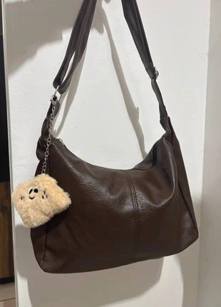 Sac d’épaule marron en cuir avec porte clé, brand: Tendance, condition: New without tags, €21.99, €23.79 includes Buyer Protection