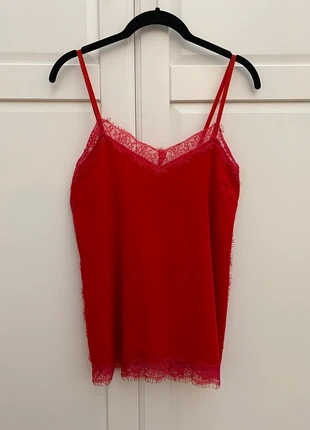 Top canotta rosso con pizzo - Taglia M, marque: Massimo Rebecchi, état: Très bon état, taille: M / 38 / 10, 8,00 €, 9,10 € Protection acheteurs incluse