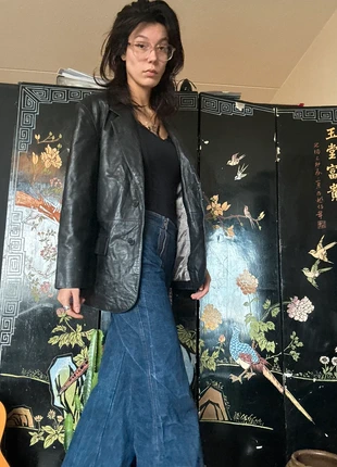 90s vintage leather blazer, merk: Vintage, staat: Veelgebruikt, maat: S / 36 / 8, € 10,00, € 11,20 inclusief Kopersbescherming