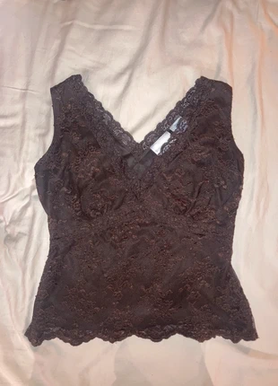 Coquette brown lace cami, brand: COQUETTE, condition: Very good, size: M / 38 / 10, €25.00, €26.95 includes Buyer Protection