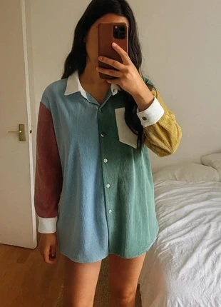 Chemise multicolore oversize, état: Très bon état, taille: M / 38 / 10, 44,99 €, 47,94 € Protection acheteurs incluse