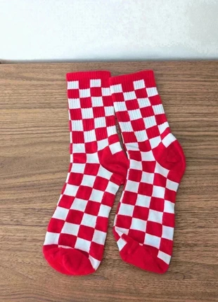 Chaussettes style typique vintage rouges à carreaux femme taille unique, marque: Vintage Dressing, état: Neuf sans étiquette, taille: Taille unique, 3,00 €, 3,85 € Protection acheteurs incluse