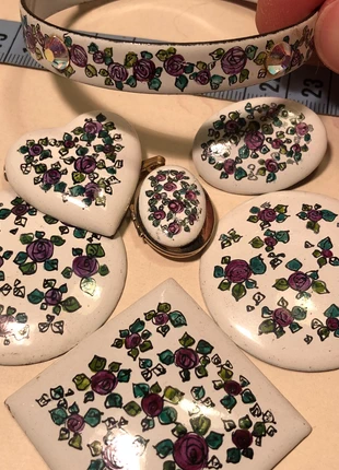 Lot vintage emaillle locket Brosche Armreif, marke: wiener emaillle, zustand: Sehr gut, 18,00 €, 19,60 € inklusive Vinted-Käuferschutz