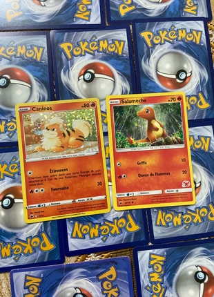Carte Pokémon caninos et salamèche, marque: Pokémon, état: Neuf sans étiquette, 3,00 €, 3,85 € Protection acheteurs incluse