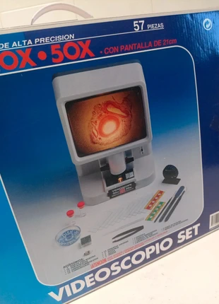 Set de videoscopio vintage de los años 90 para coleccionistas, marca: Edu Science, estado: Novo sem etiquetas, tamanho: 12 anos / 152 cm, €50.00, €53.20 inclui Proteção do Comprador
