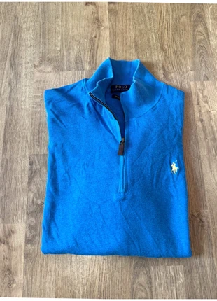 Pull 1/4 zip bleu Ralph Lauren en taille, marque: Ralph Lauren, état: Très bon état, taille: L, 55,00 €, 58,45 € Protection acheteurs incluse