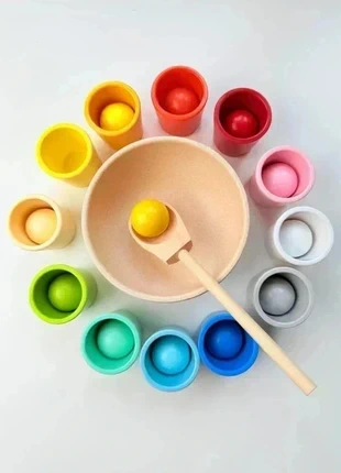 Tri couleur motricités fine Montessori pince bol balles arc-en-ciel, marke: Montessori, zustand: Neu, größe: 24–36 Monate / 92, 23,90 €, 25,80 € beinhaltet Vinted-Käuferschutz Pro