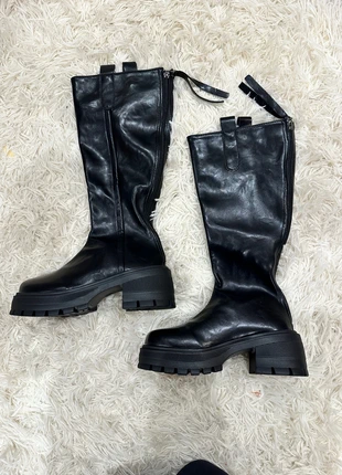 Black chunky knee high boots size UK 3 brand new zip back, brand: Boots, condition: New without tags, size: 3, £12.00, £13.30 includes Buyer Protection