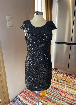 Robe de soirée femme sequin épaulettes, merk: Best Montain, staat: Heel goed, maat: L / 40 / 12, € 10,00, € 11,20 inclusief Kopersbescherming