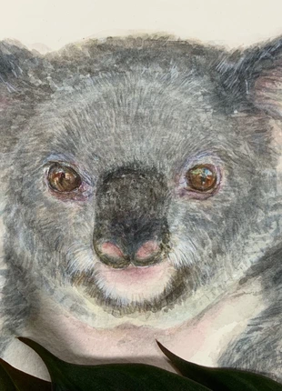 Hand-painted watercolour painting. Koala, estado: Novo com etiquetas, €150.00, €158.20 inclui Proteção do Comprador