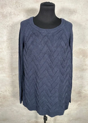 Pull Maille Torsadée Cable Knit Vintage Sonoma bleu marine chevrons taille XXL, brand: Vintage Dressing, condition: Very good, size: XXL / 44 / 16, €15.00, €16.45 includes Buyer Protection Pro