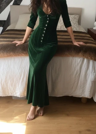 Robe Sirène Velours Vert Émeraude Élégante - Soirée Mariage Bal - 747, brand: ilfont, condition: Very good, size: S / 36 / 8, €47.99, €51.09 includes Buyer Protection Pro