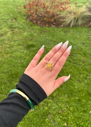 Bague fleur en acier inoxydable bi couleur fait main, marke: Fait Main, zustand: Neu, größe: Größenverstellbar, 9,00 €, 10,15 € beinhaltet Vinted-Käuferschutz Pro