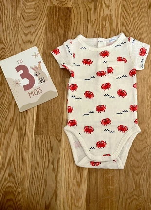 Body - 3 Mois Garçon, marque: Bout'chou, état: Neuf sans étiquette, taille: 1-3 mois / 56 cm, 2,00 €, 2,80 € Protection acheteurs incluse