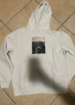 felpa bianca de lo squalo, brand: JAWS, condizioni: Ottime, taglia: L, €8.00, €9.10 include la Protezione acquisti