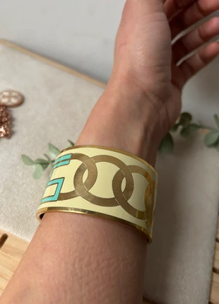 Superbe bracelet manchette vintage doré & turquoise Guess, brand: GUESS, condition: Good, €22.00, €23.80 includes Buyer Protection