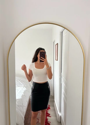 Jupe crayon en cuir, condition: Very good, size: S / 36 / 8, €5.00, €5.95 includes Buyer Protection