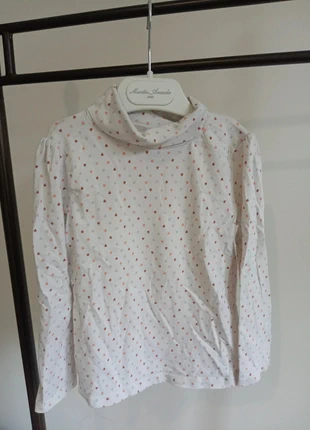 Camiseta de cuello alto con corazoncitos 2-3 años, marque: TEX, état: Très bon état, taille: 3 ans / 98 cm, 2,00 €, 2,80 € Protection acheteurs incluse